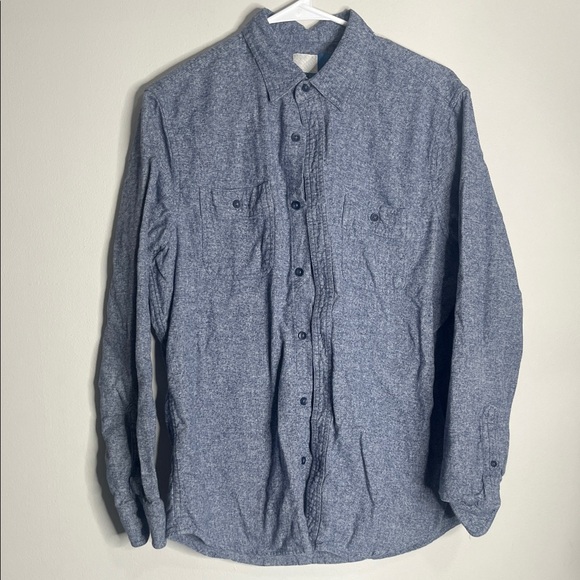 14th & Union Other - 14th & Union Heathered Blue Long-Sleeve Button-Up Shirt